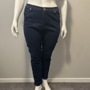 INC International Concepts Women's Size 14 Skinny Leg Dark Wash Jeans